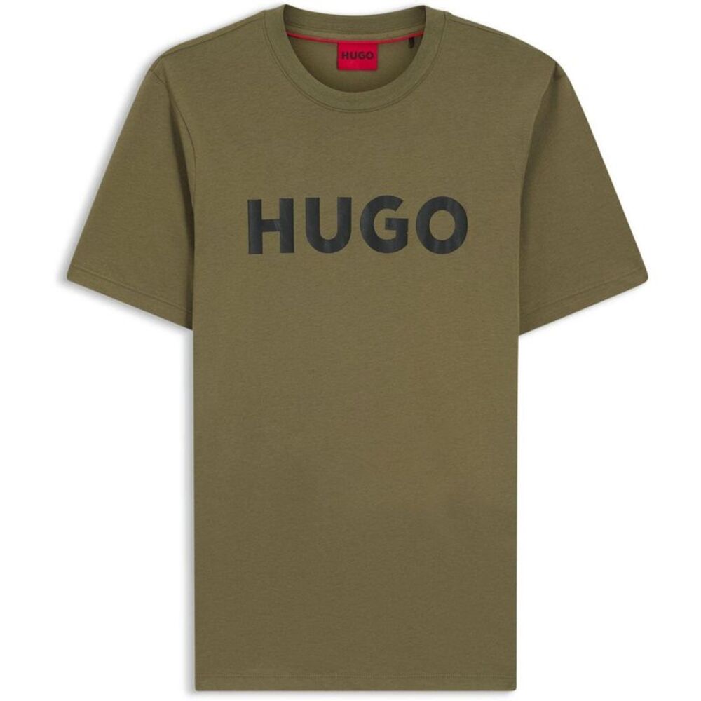 Hugo Mens Dulivio Contrast Logo T-Shirt / Khaki Green